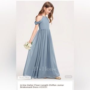 Dusty Blue Junior Bridesmaid Dress JJs House